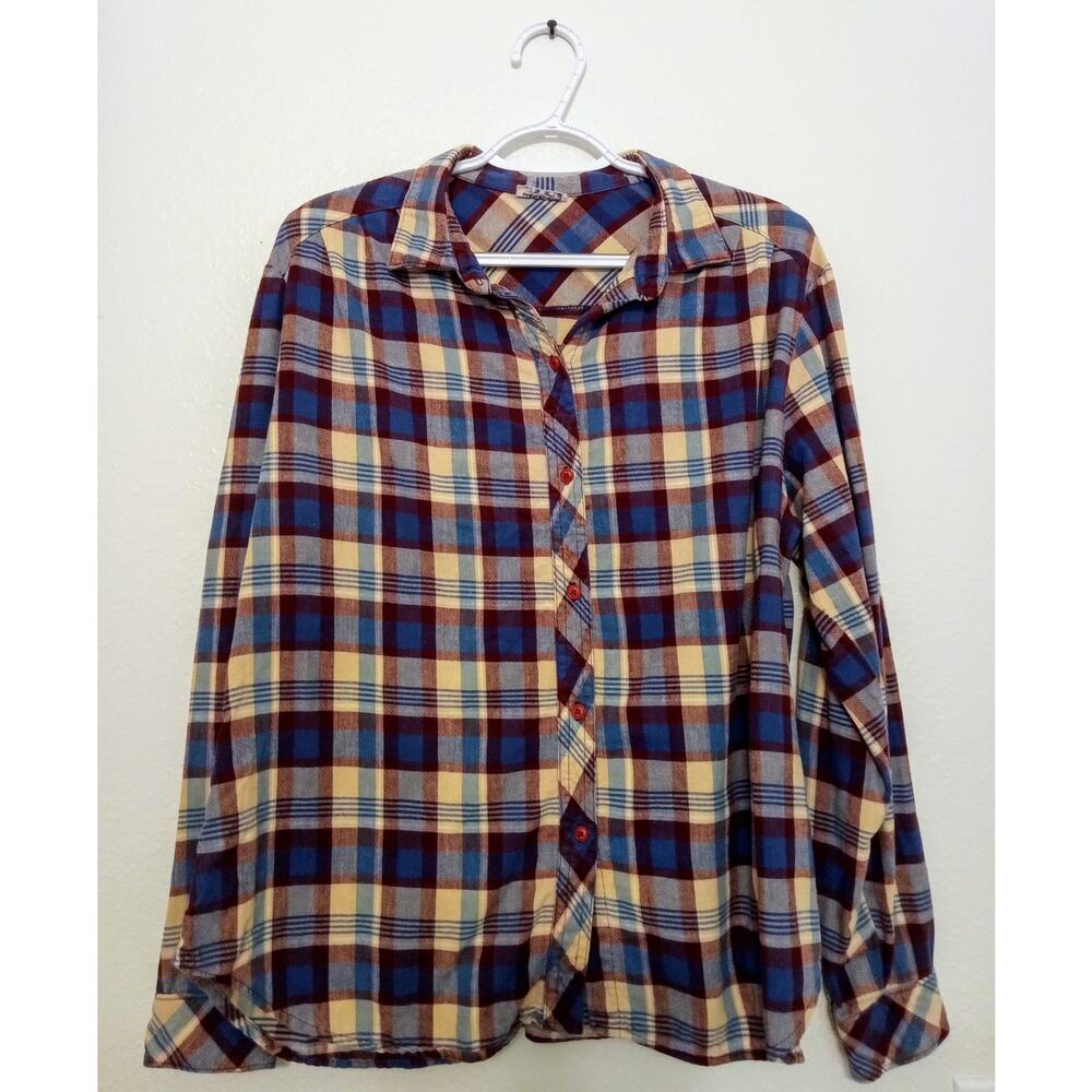 Vintage 70s - 80s Levi’s Plaid Flannel Button Up Retro Outdoors Gorpcore SZ Unk